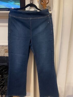 We The Free Dark Blue Wide Leg Pull-On Jeans- LARGE - NWT